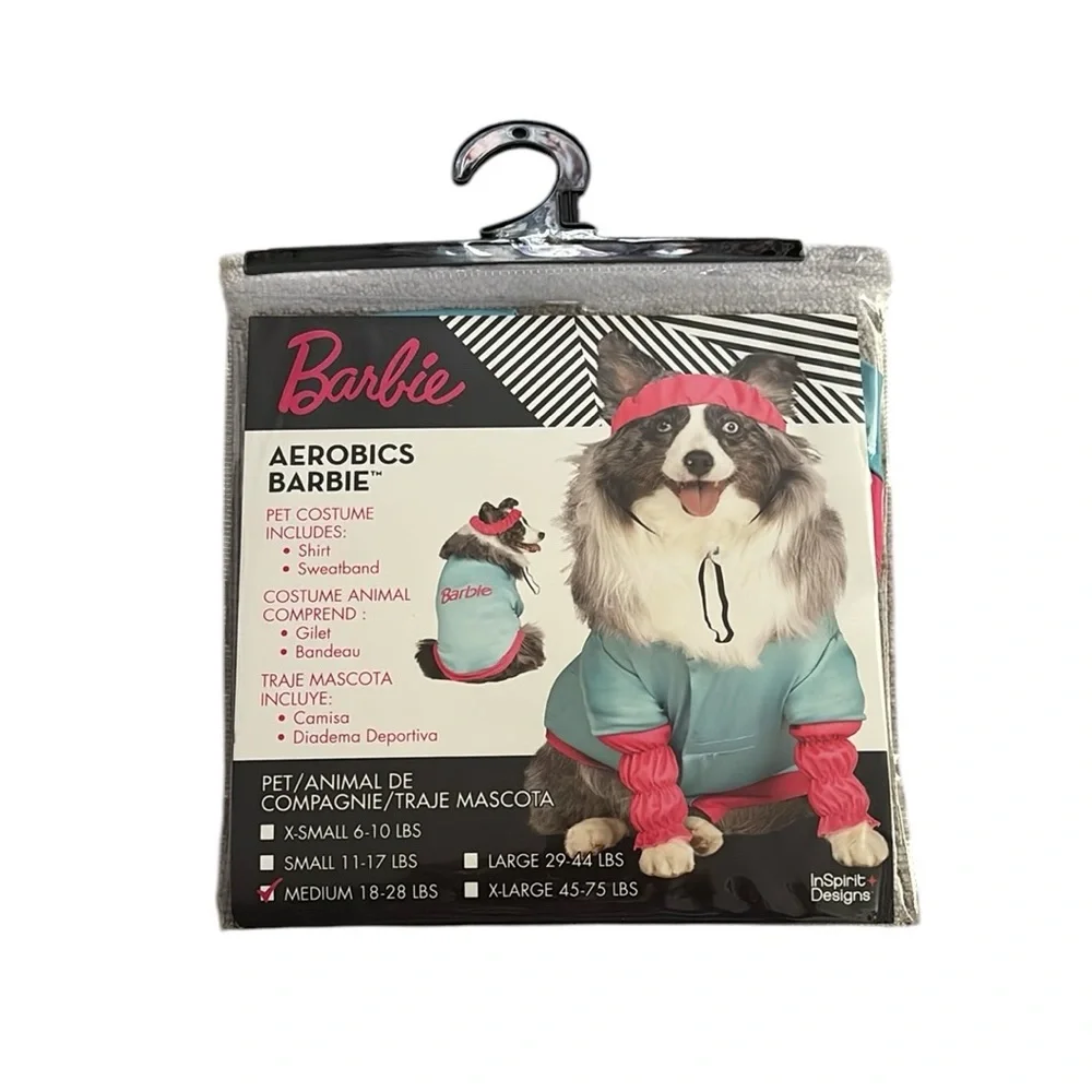 Barbie Aerobics Pet Costume - Pink and Blue